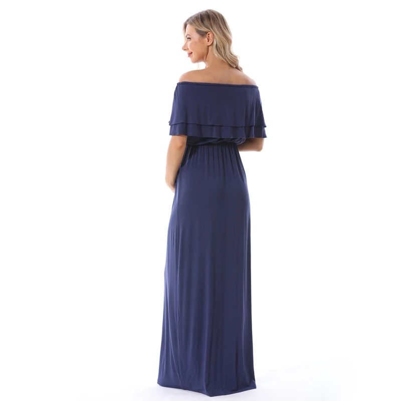 Vestido de maternidad para lactancia con volantes cómodo y práctico - imagen 5