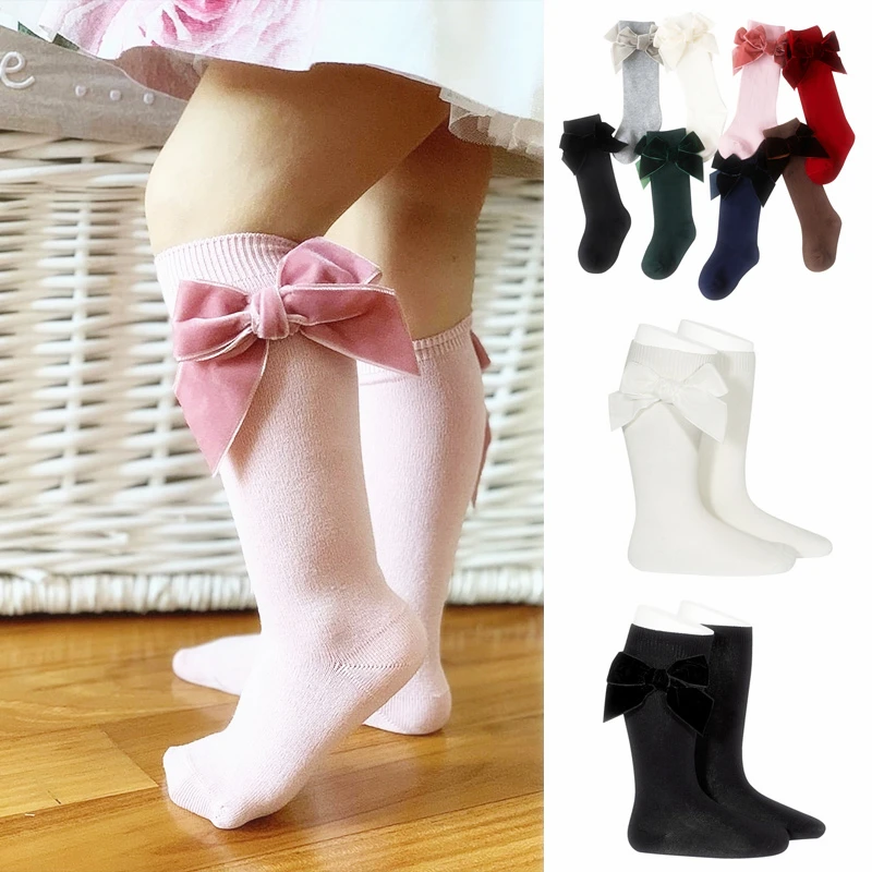 Calcetines largos de algodón para niños – Rodilla, Otoño e Invierno