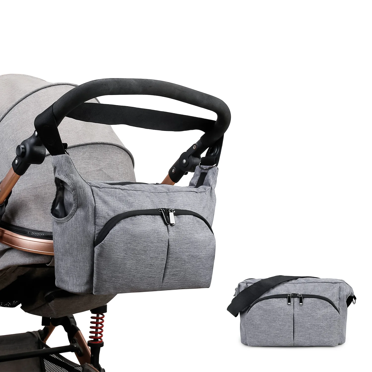 Bolsa de maternidad para cochecito al hombro con ganchos - imagen 5