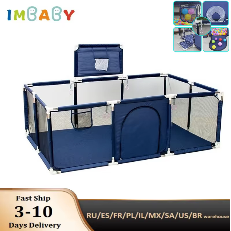 IMBABY Parque Infantil para Bebé – Corral de Juegos Diseño Animado