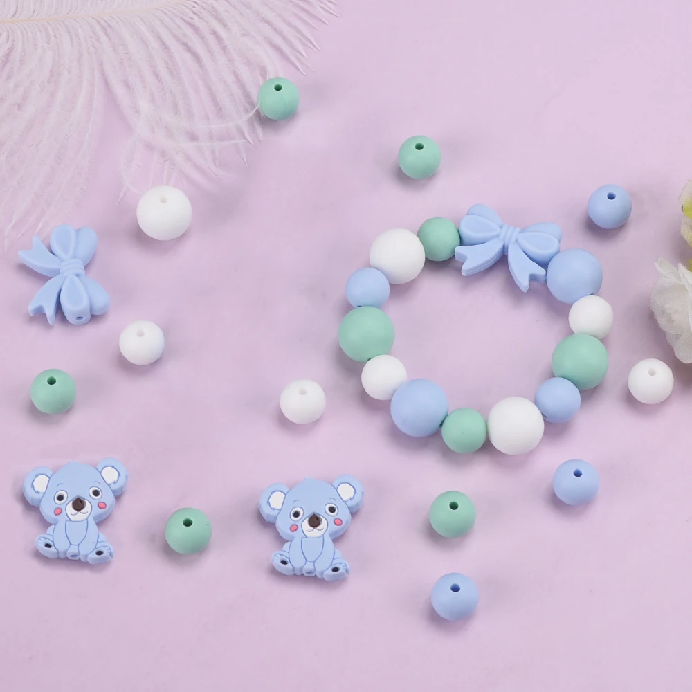 Cuentas koala de silicona para chaîne de chupete infantile - LOFCA - imagen 5