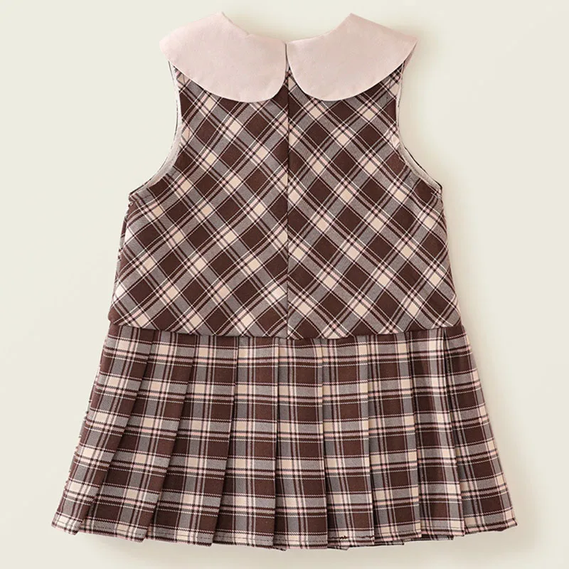 Vestido verano niña algodón sin mangas estampado cuadros - imagen 5