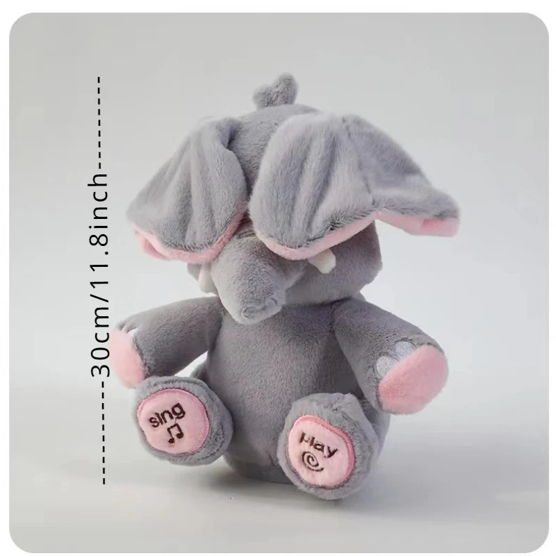Peluche elefante animado que canta y se mueve – regalo de bebé - imagen 3