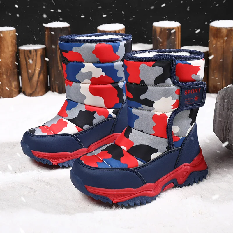 Botas de nieve infantiles impermeables con suela antideslizante - imagen 2