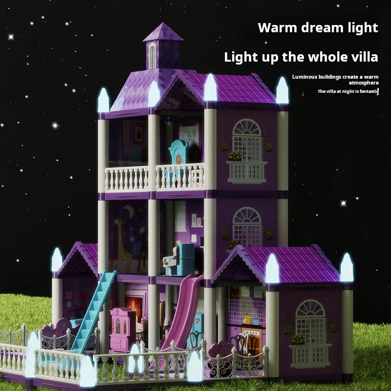 Castillo LED para princesas – Casa de muñecas infantil con luces - imagen 3
