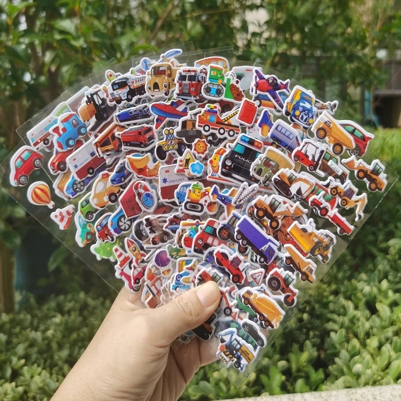 Pegatinas 3D hinchadas con vehículos de ingeniería para niños - imagen 5