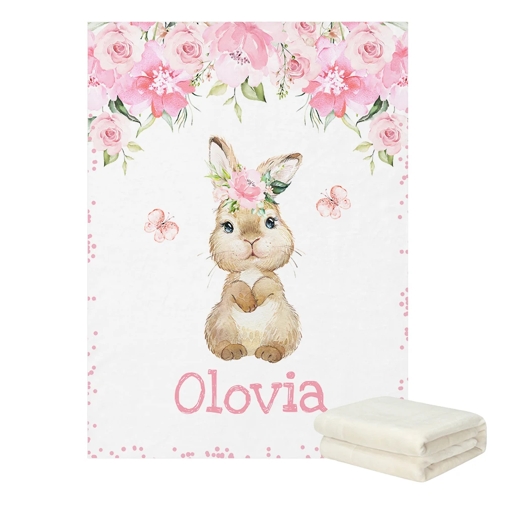 Manta suave para bebé LVYZIHO con conejo polar 100% - imagen 2