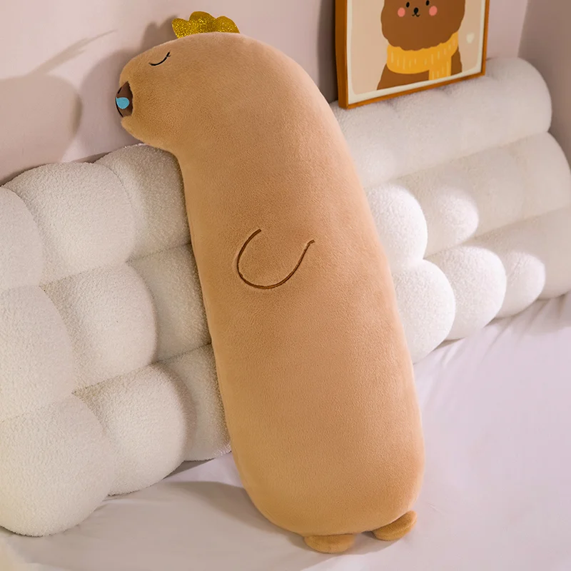 Almohada de peluche capibara esponjosa, nariz bordada suave infantil - imagen 2