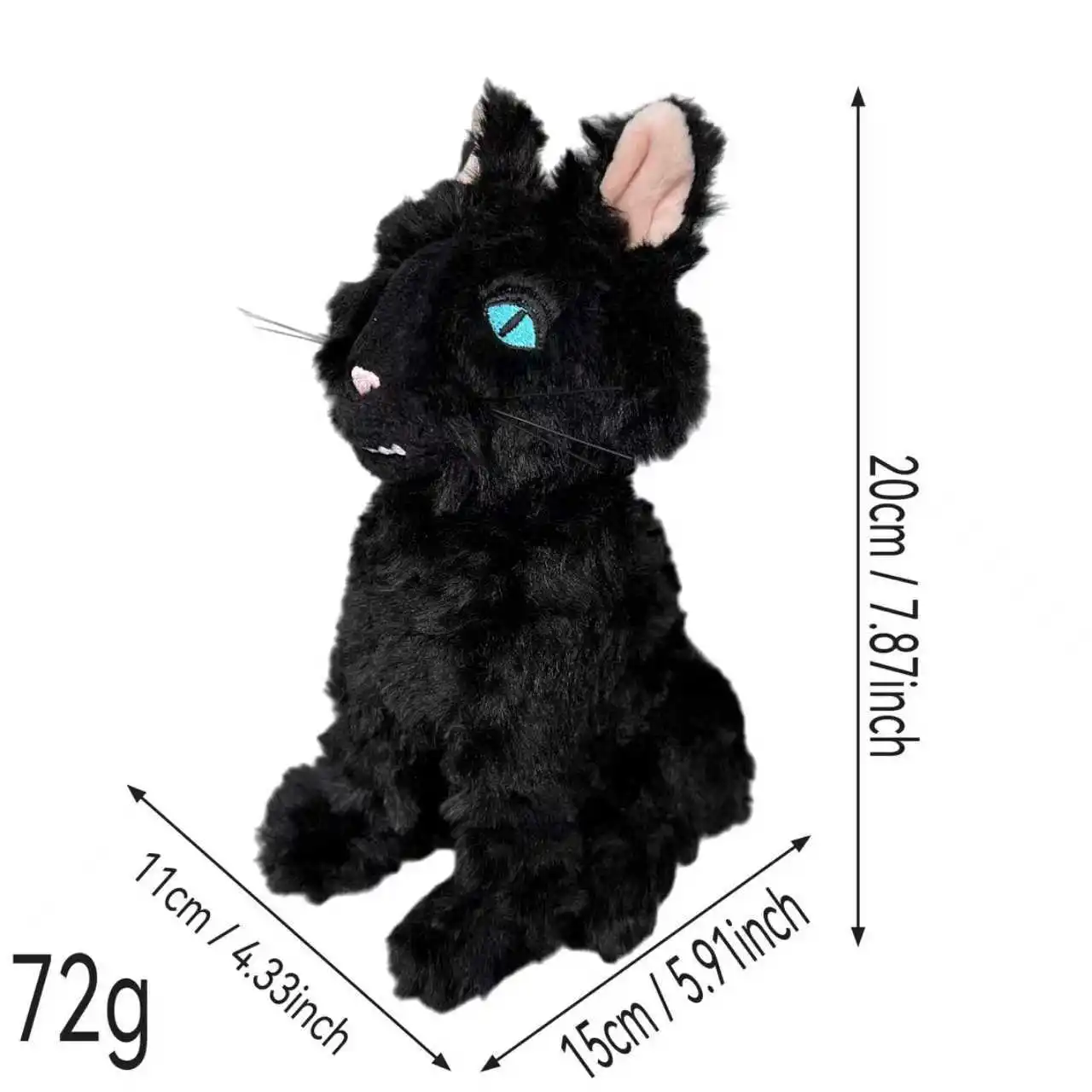 Imagen que muestra el tamaño del peluche en relación a la mano, ideal para hacerse una idea de sus dimensiones