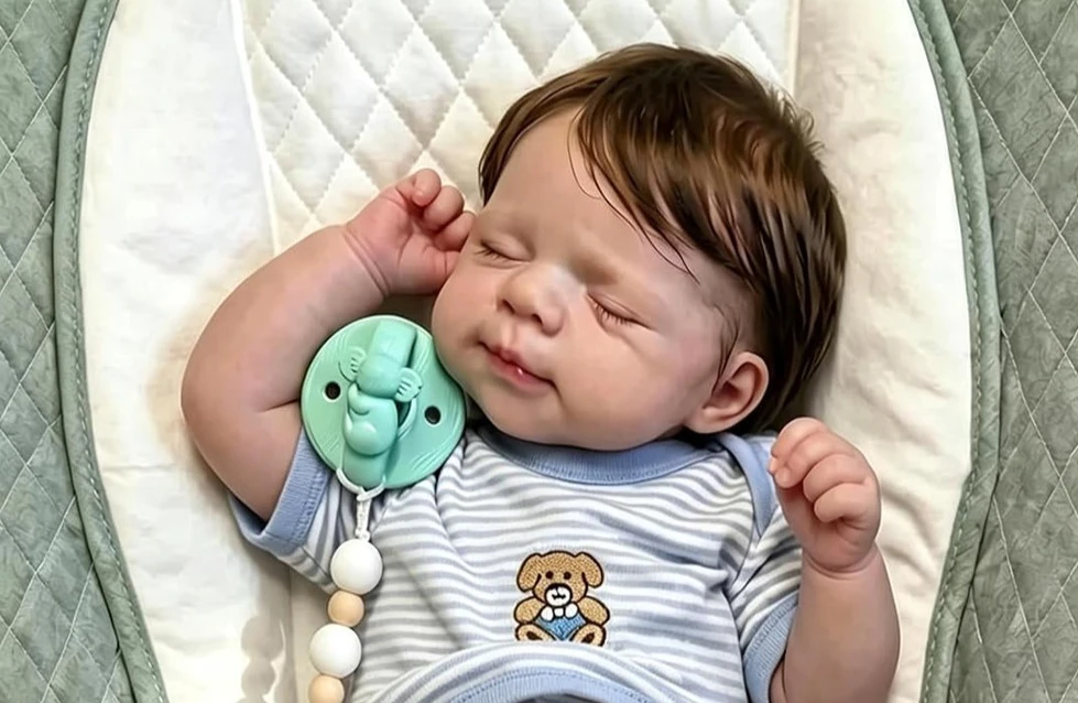 Muñeca reborn realista de vinilo con piel 3D cuerpo completo Pascale - imagen 3