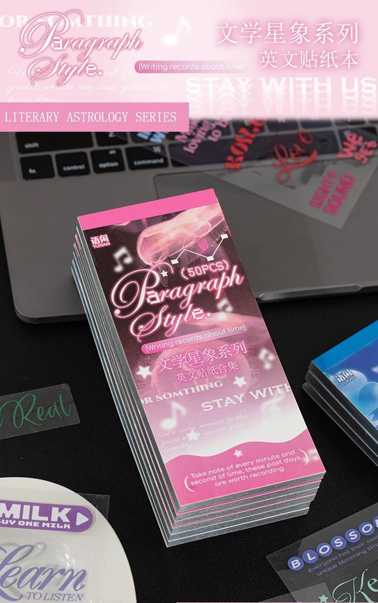 Pegatinas PET troqueladas kawaii para scrapbooking