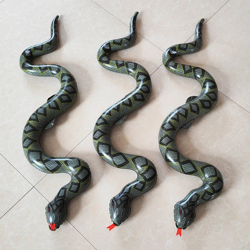 Serpiente dorada inflable Halloween decoración terror - imagen 2