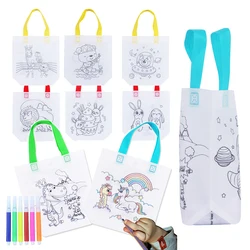 Bolsa para manualidades no tejida con marcador para dibujo