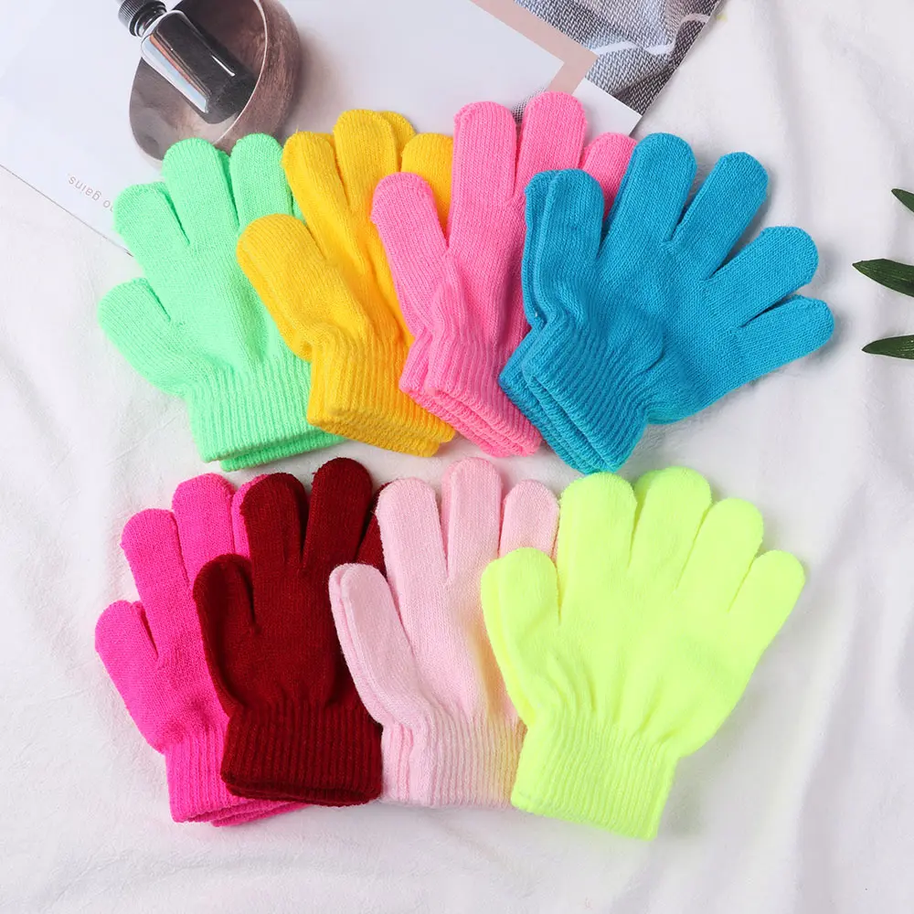 Guantes de punto elásticos para niños - Caramelo, otoño e invierno - imagen 3
