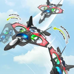 Dron acrobático de espuma con luz LED y control remoto para niños