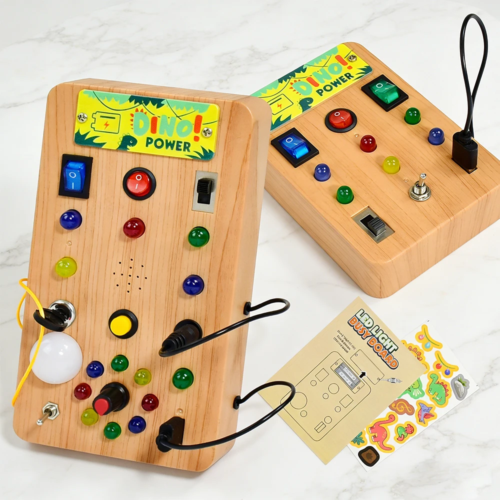 Tablero Montessori con luces – Juguete educativo sensorial