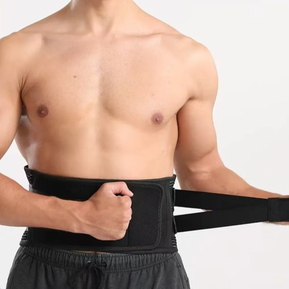 Cinturón lumbar ajustable con tirantes y malla antideslizante - imagen 4