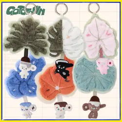 GOTOTOWN Llavero de peluche hoja de dibujos animados suave para llaves