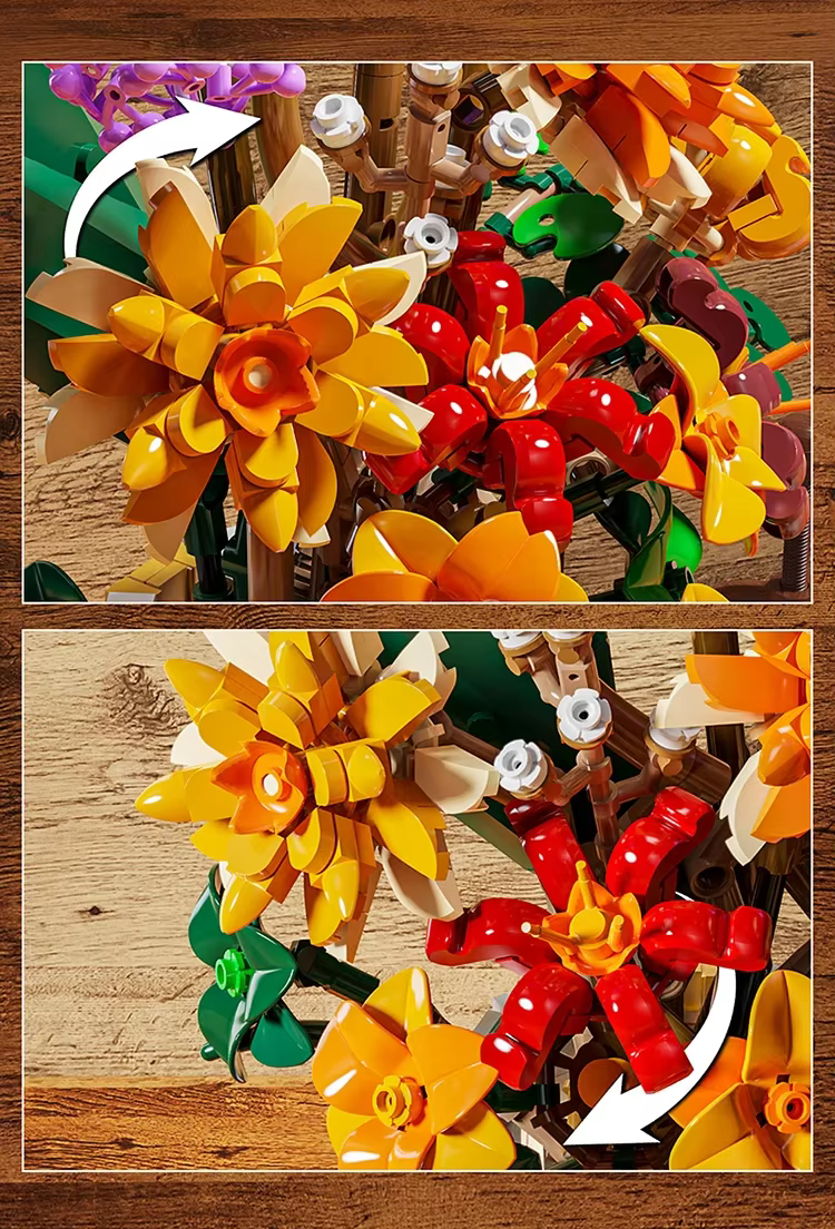 Proceso de montaje del ramo