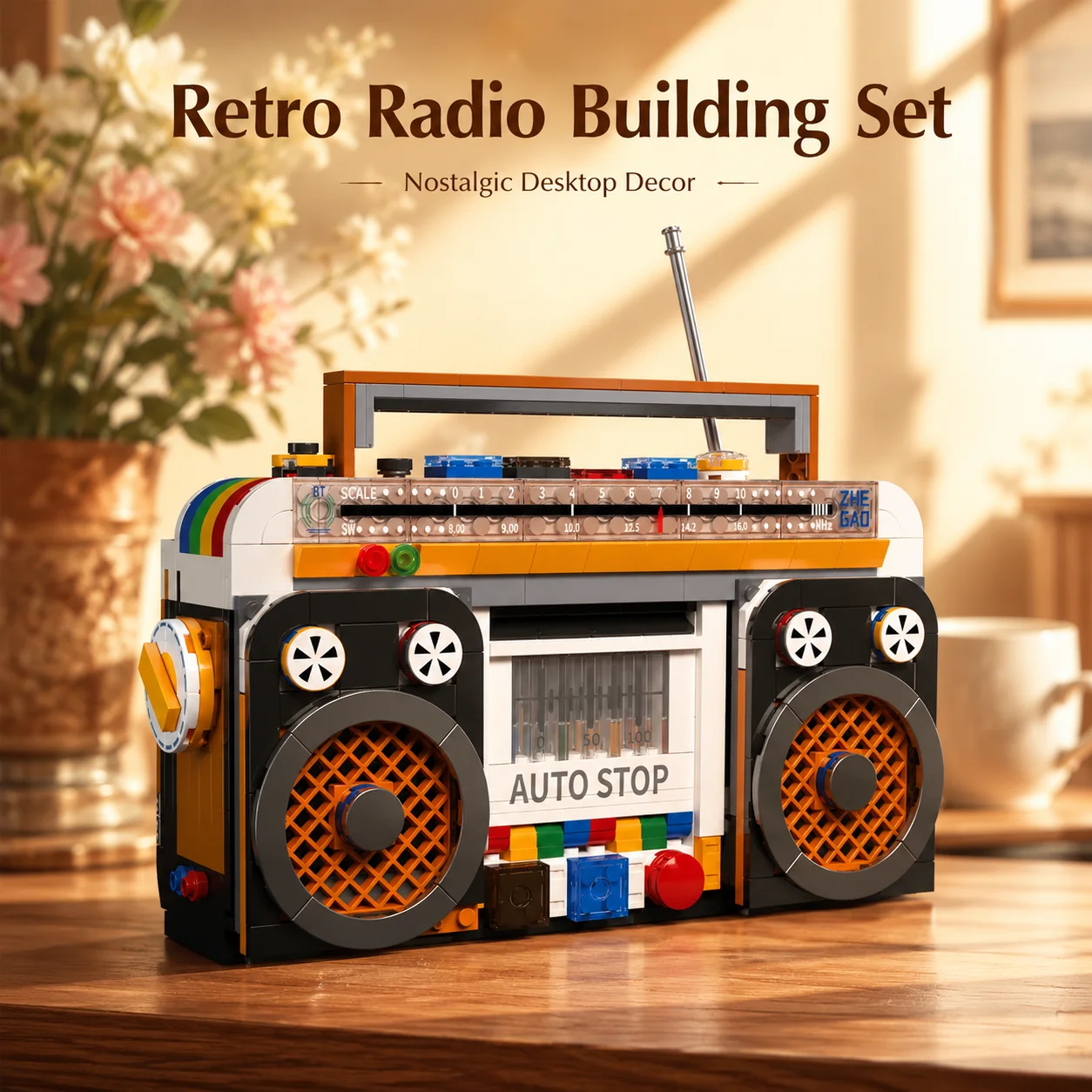 Radio de construcción Vintage para niños – Juguete educativo DIY
