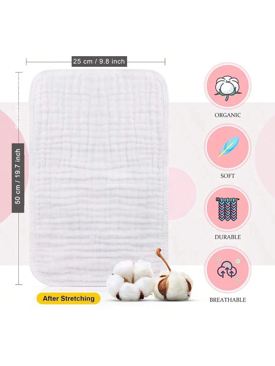 Babero muselina algodón orgánico para bebé – Suave y absorbente - imagen 4