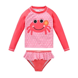 KAVKAS bañador tipo conjunto para niñas con motivo de cangrejo