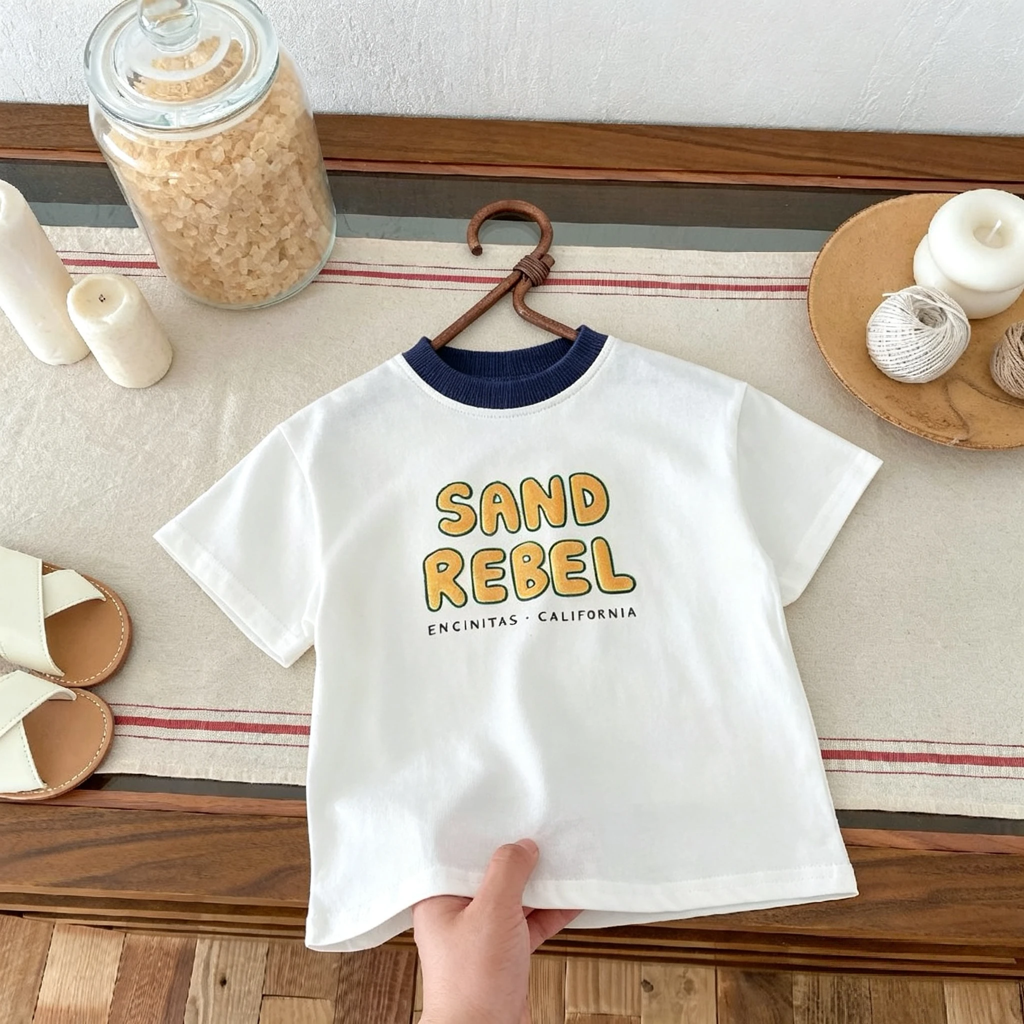 Camiseta infantil de algodón con estampado dibujos estilo verano - imagen 3