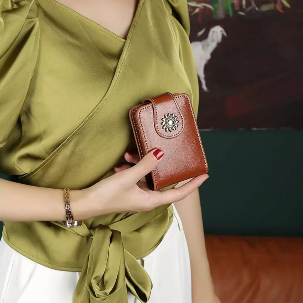 Bolsa de cosméticos compacta con espejo, estuche mini para labios - imagen 4