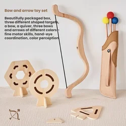 Juguete de arco y flecha de madera para niños – tiro educativo