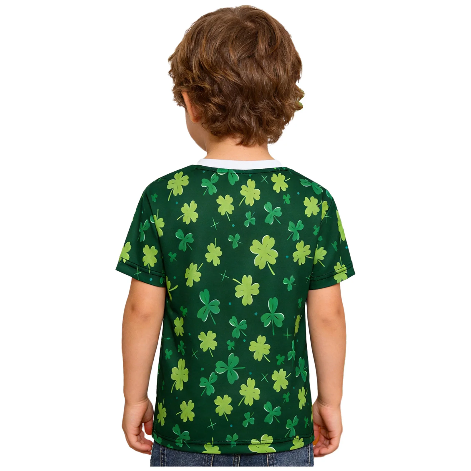 Camiseta infantil San Patricio dos piezas con estampado 3D y cuello - imagen 4