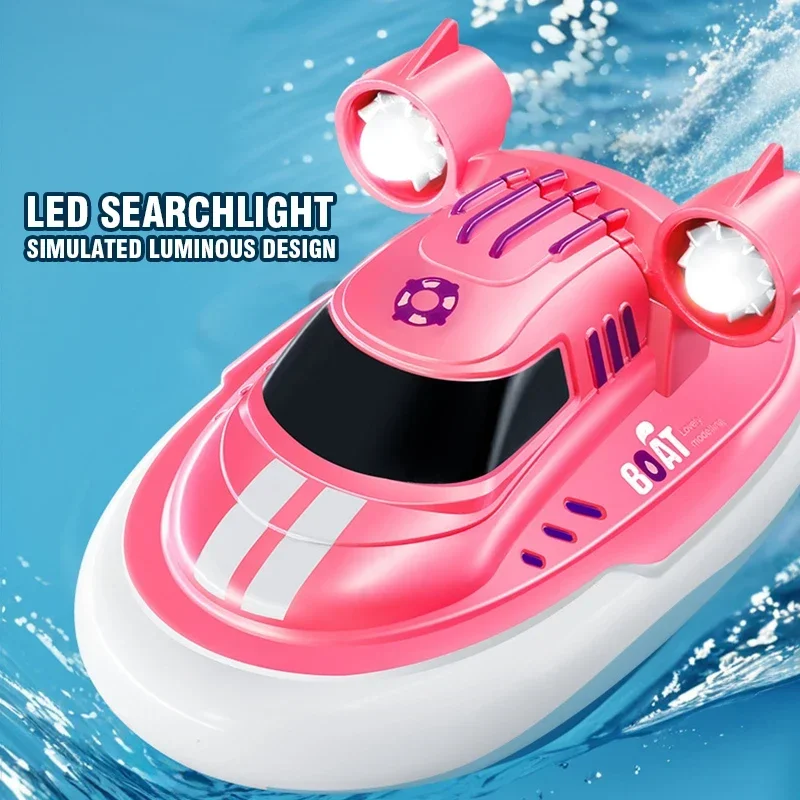 Barco RC impermeable para niños con casco anticolisión