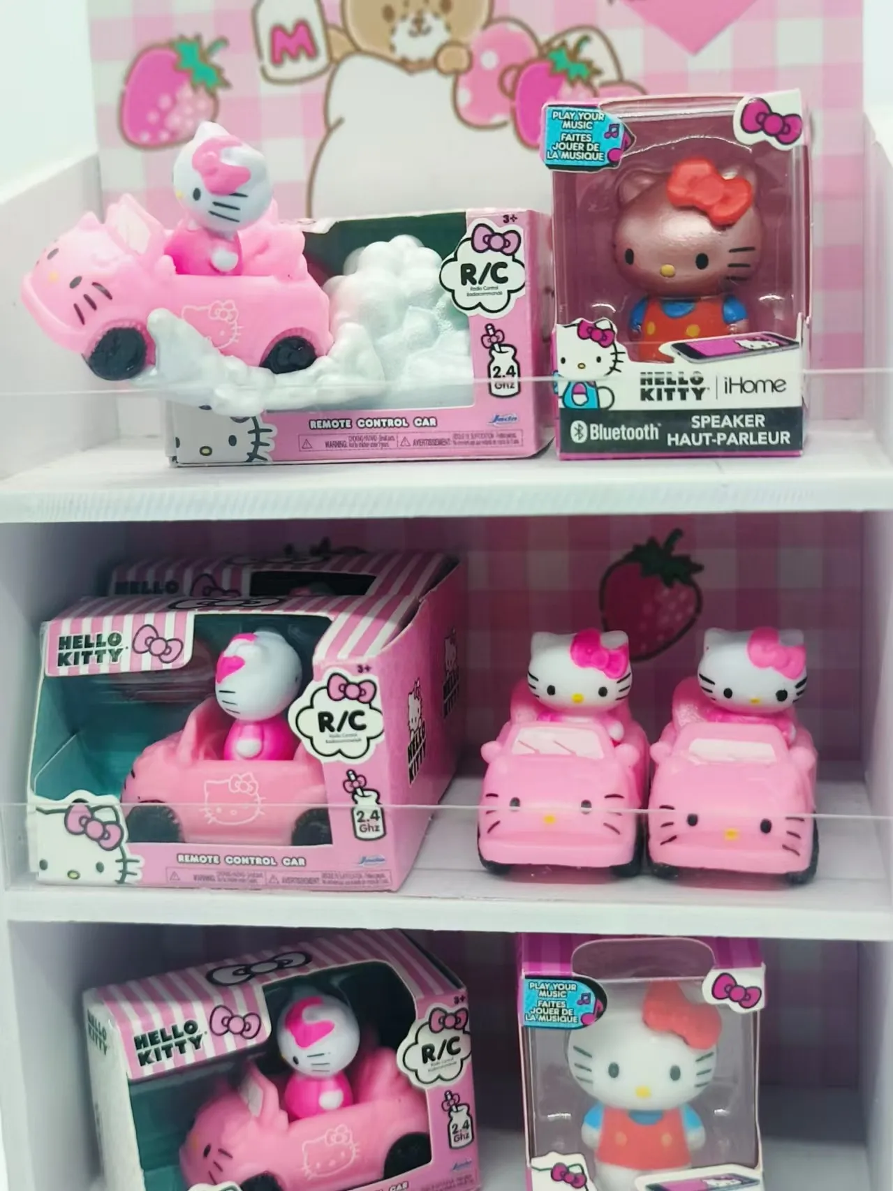 Coche RC de Hello Kitty rosa con figura para colección - imagen 2