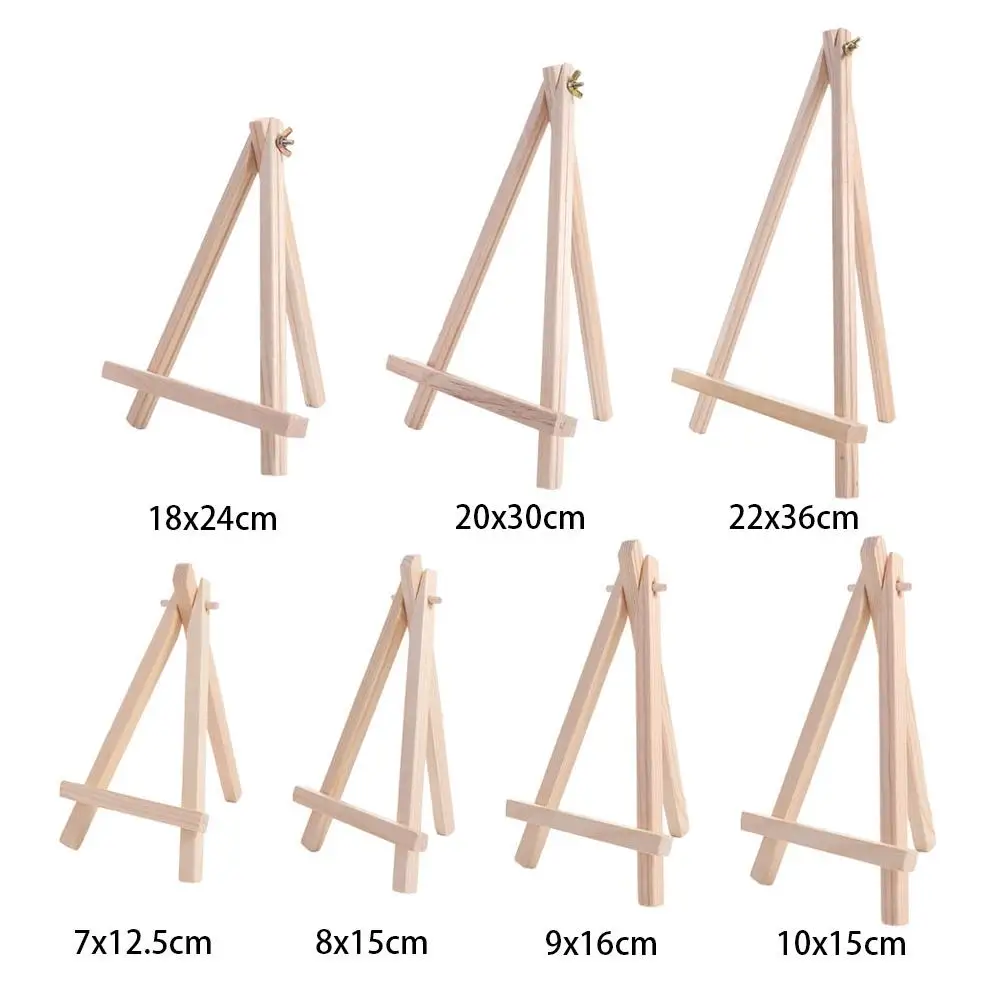 Mini caballete de madera plegable en uso
