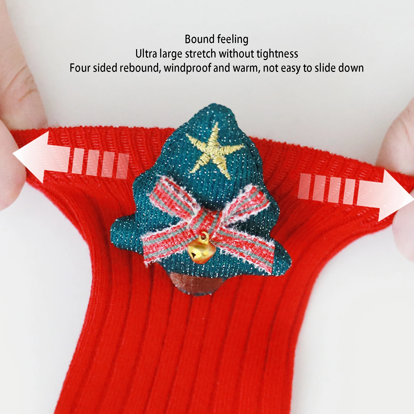 Calcetines altos navideños de ciervo para niños y niñas - imagen 3