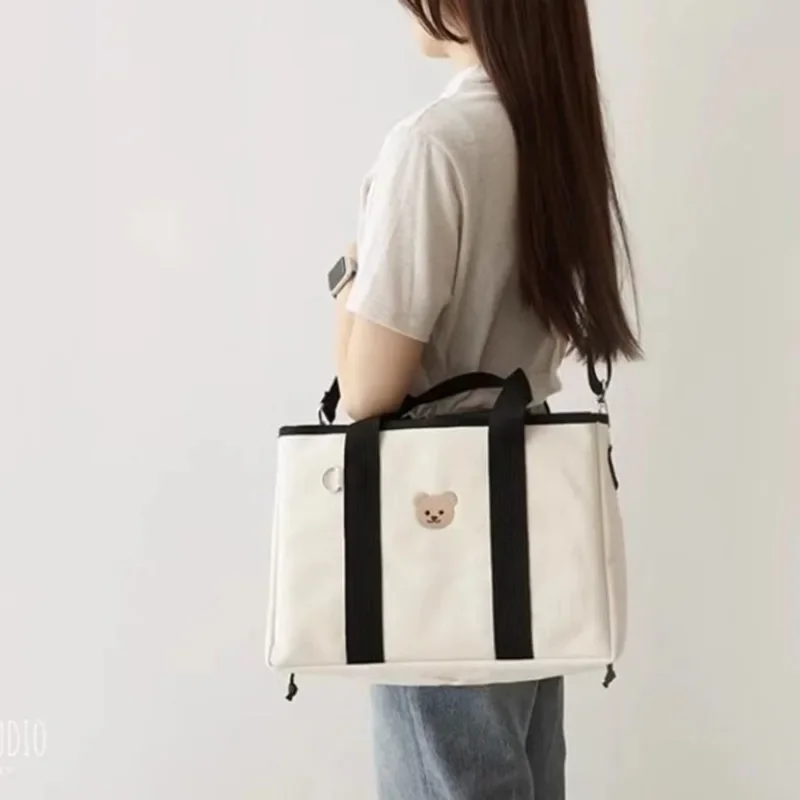Bolsa de maternidad de lona grande – Organizador de pañales para mamá