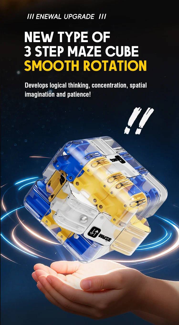 Cubo laberinto 3D listo para llevar