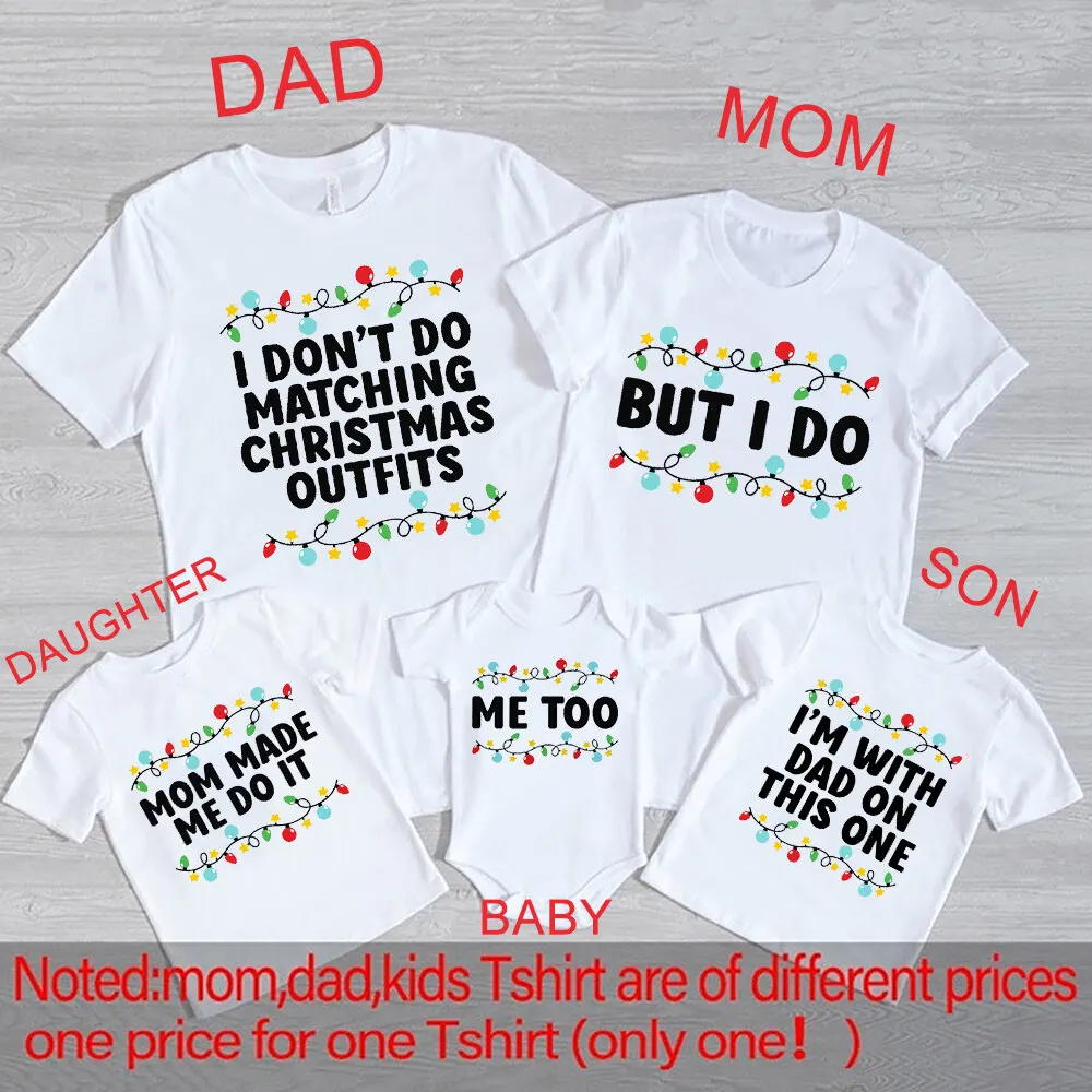 Ejemplo de camiseta navideña para combinar en familia
