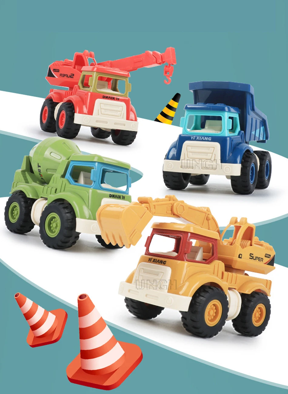 Coche de carga ligera del set de vehículos de construcción