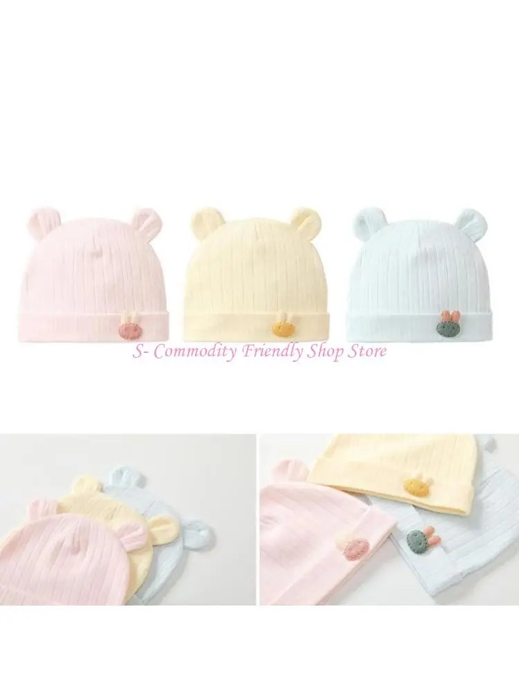 Gorro bebé recién nacido orejas de oso cálido y suave - imagen 5