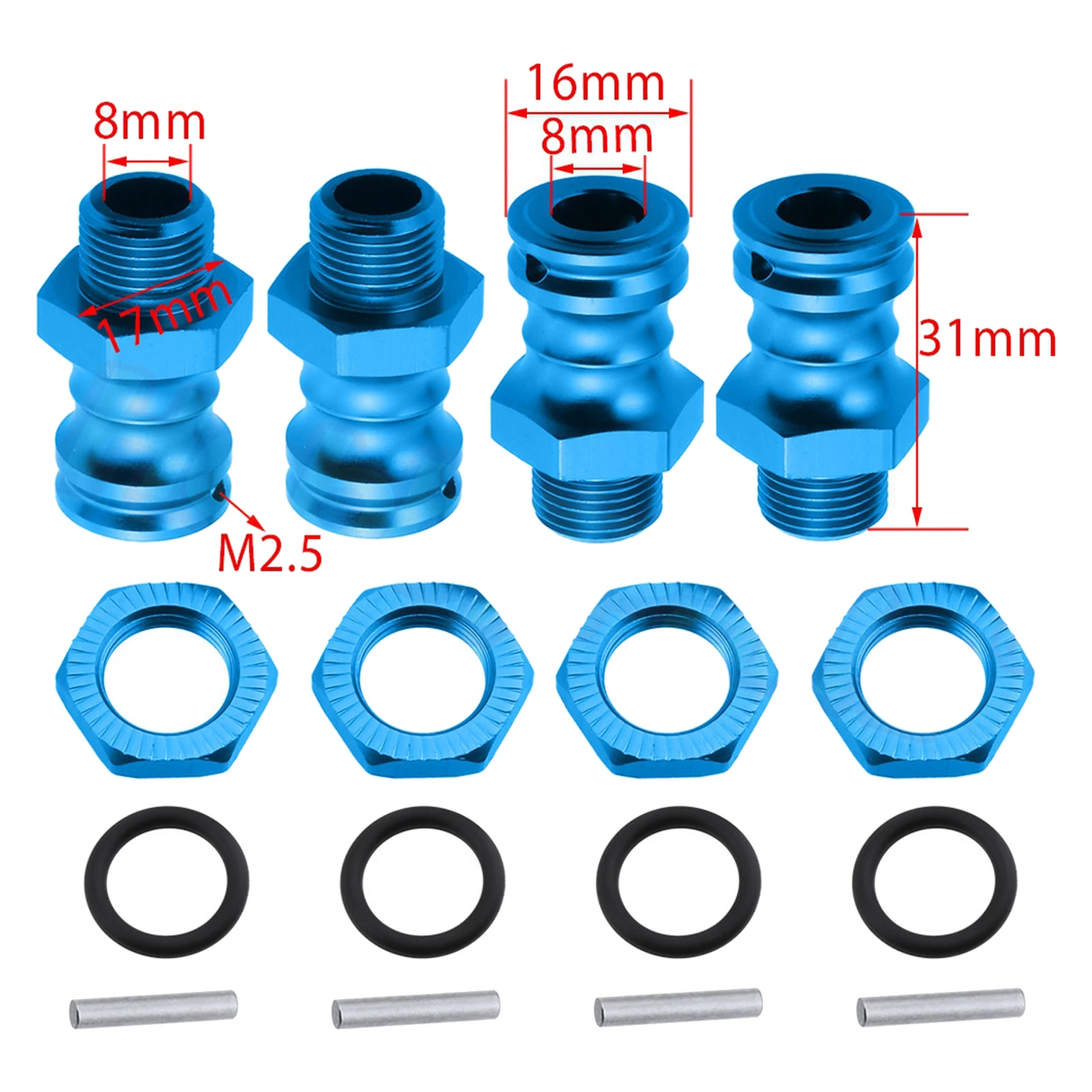 Adaptador de buje de transmisión Hex 23mm para coche RC 1/8 - imagen 4