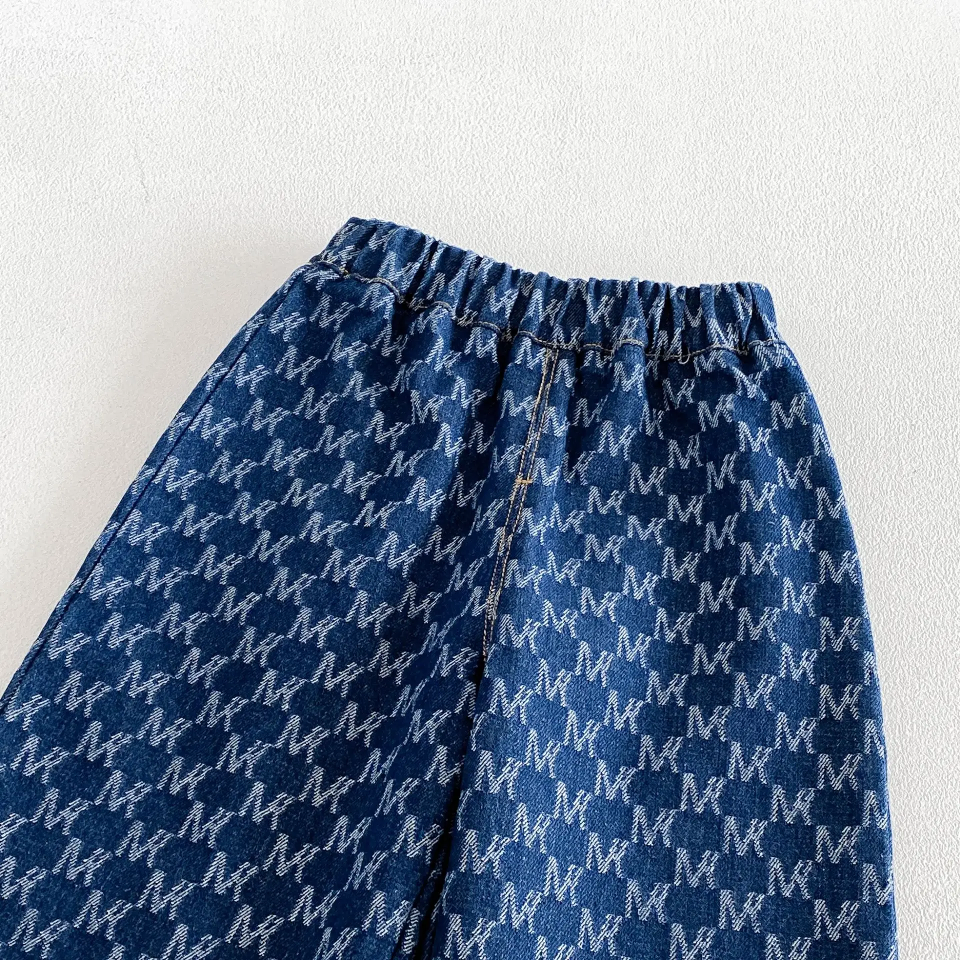 Pantalones vaqueros elásticos con rayas para niños pierna recta - imagen 5