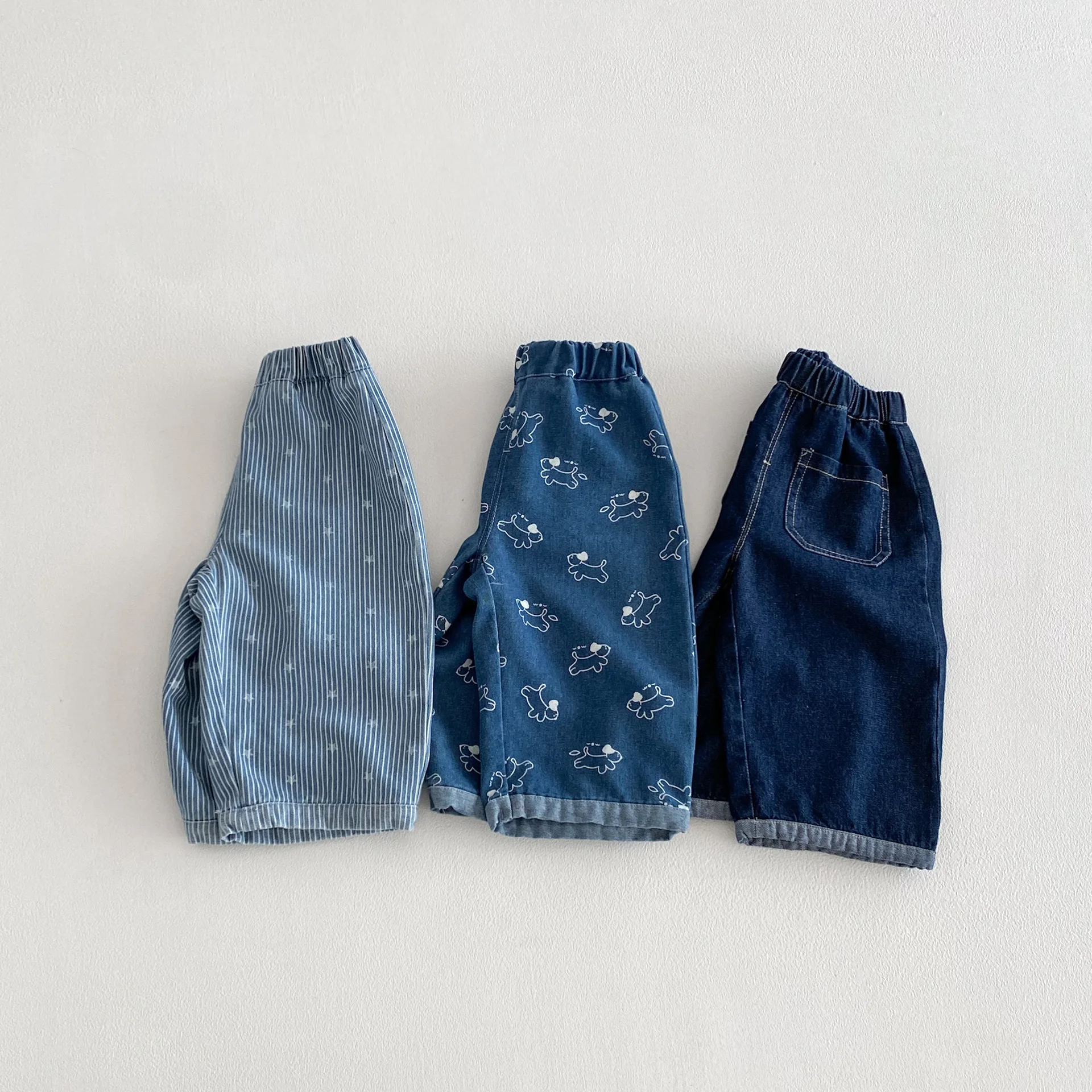 Pantalones vaqueros infantiles estilo coreano con estampado de cachorro - imagen 5