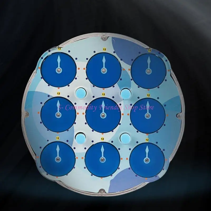 Reloj mágico cubo transparente azul de posicionamiento magnético - imagen 3