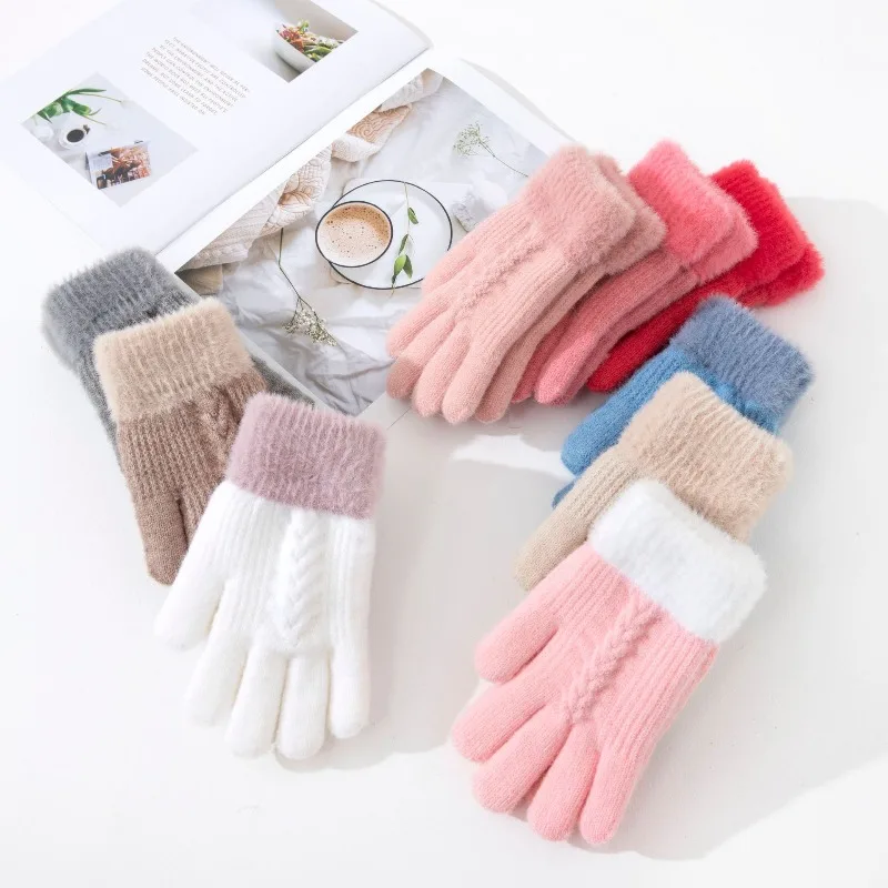 Guantes de invierno para niños con forro polar térmico antip viento - imagen 2