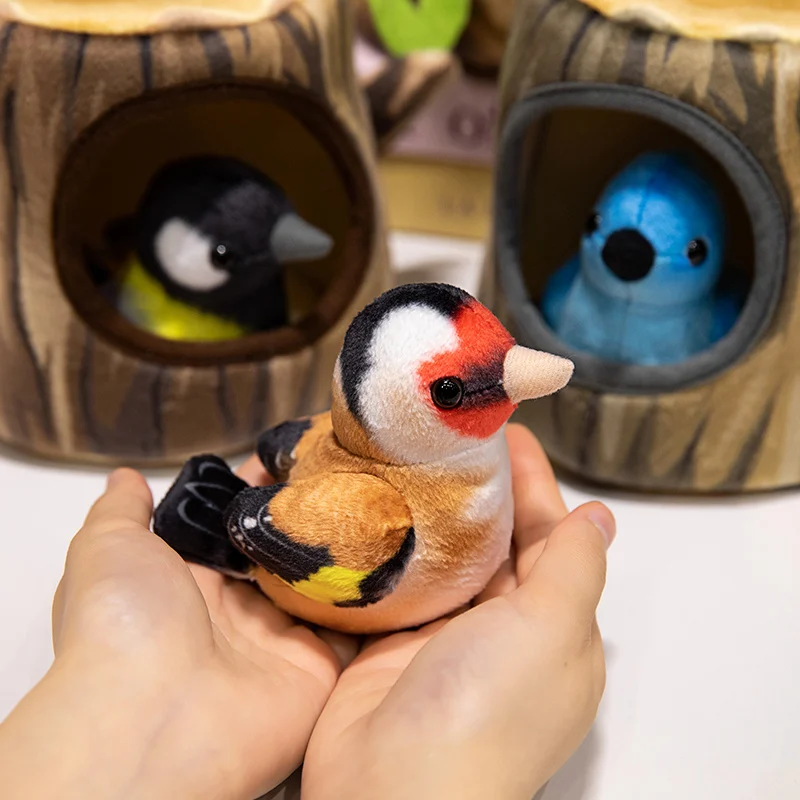 Peluche pájaros con nido – Decoración habitación infantil 10cm - imagen 2