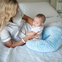 Almohada de lactancia en forma U multifuncional para bebé suave