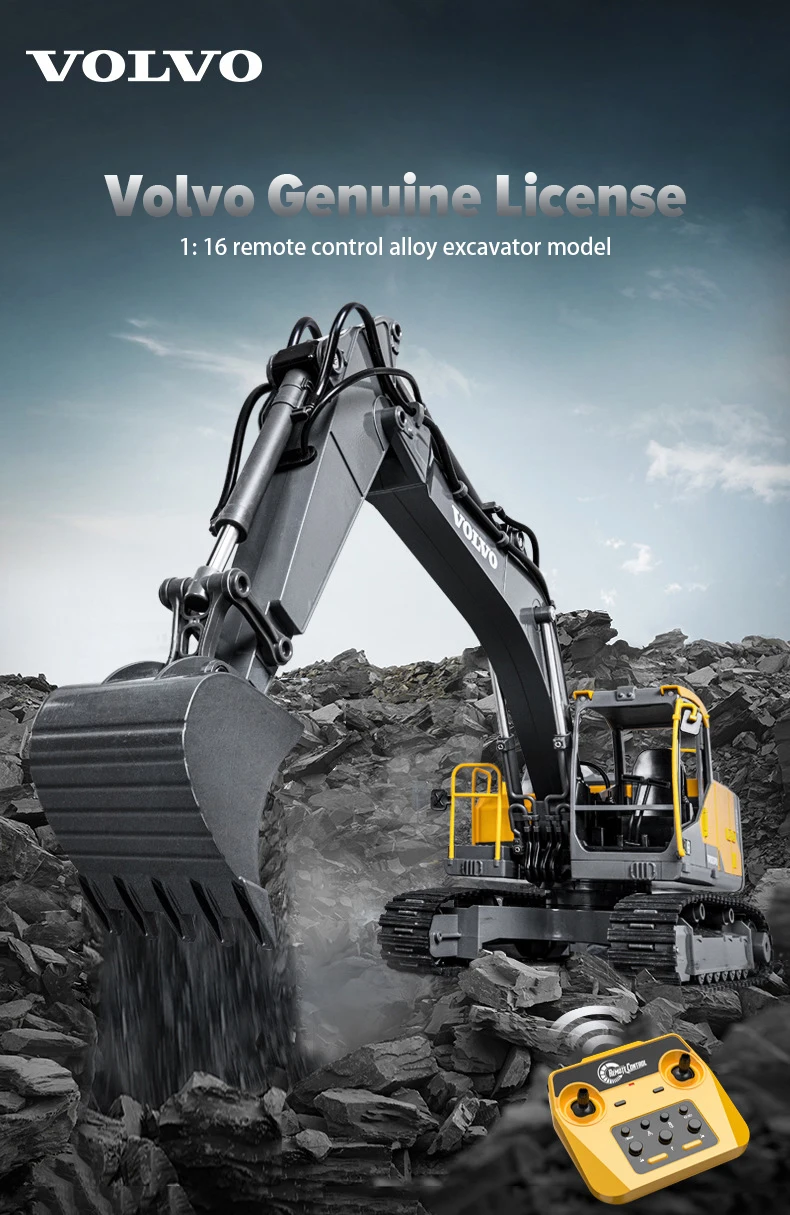 Detalle del funcionamiento de la excavadora RC