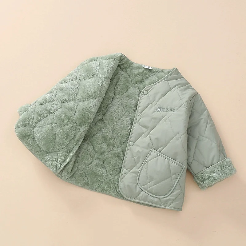 Abrigo acolchado con forro polar para niñas - imagen 5