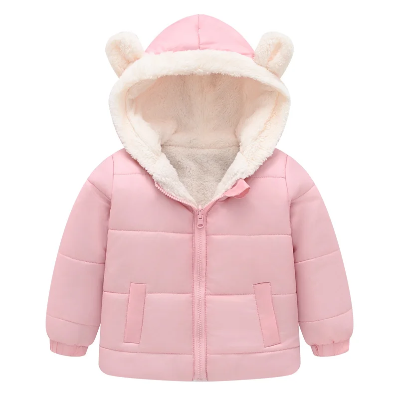Parka de invierno con capucha de felpa para niños y niñas - imagen 3