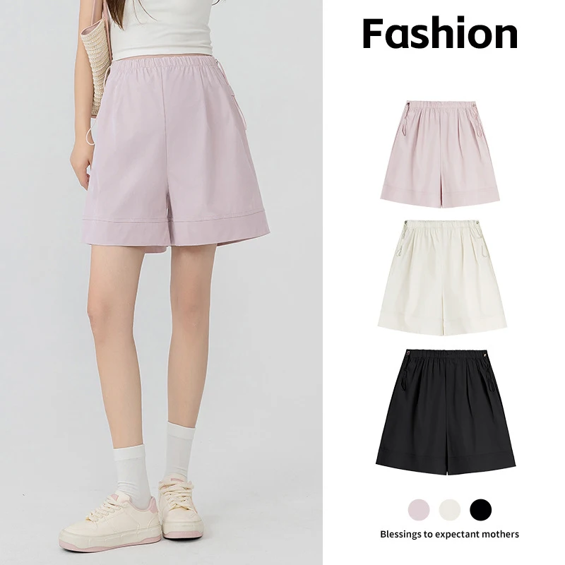 Pantalones cortos premamá sueltos finos verano pierna ancha - imagen 4